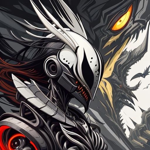 Hollow Knight Cyborg: Vector Art Portrait