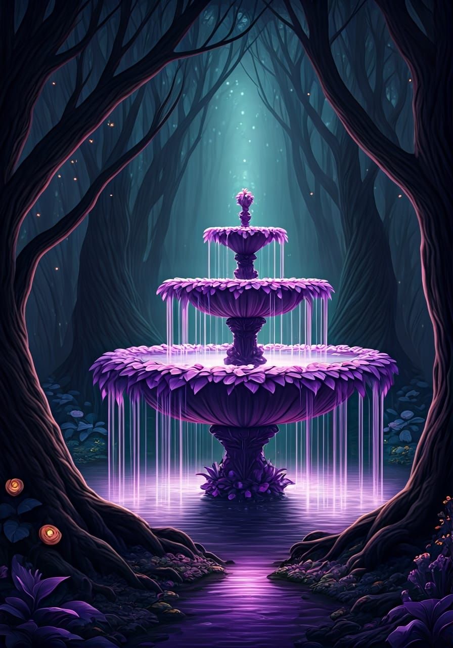 Purple Rain Fountain 💜🌂☂️