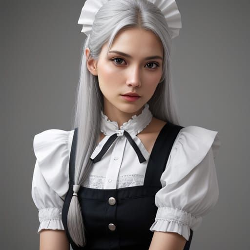 Hyperrealistic Photo of Grayfia Lucifuge in Maid Outfit