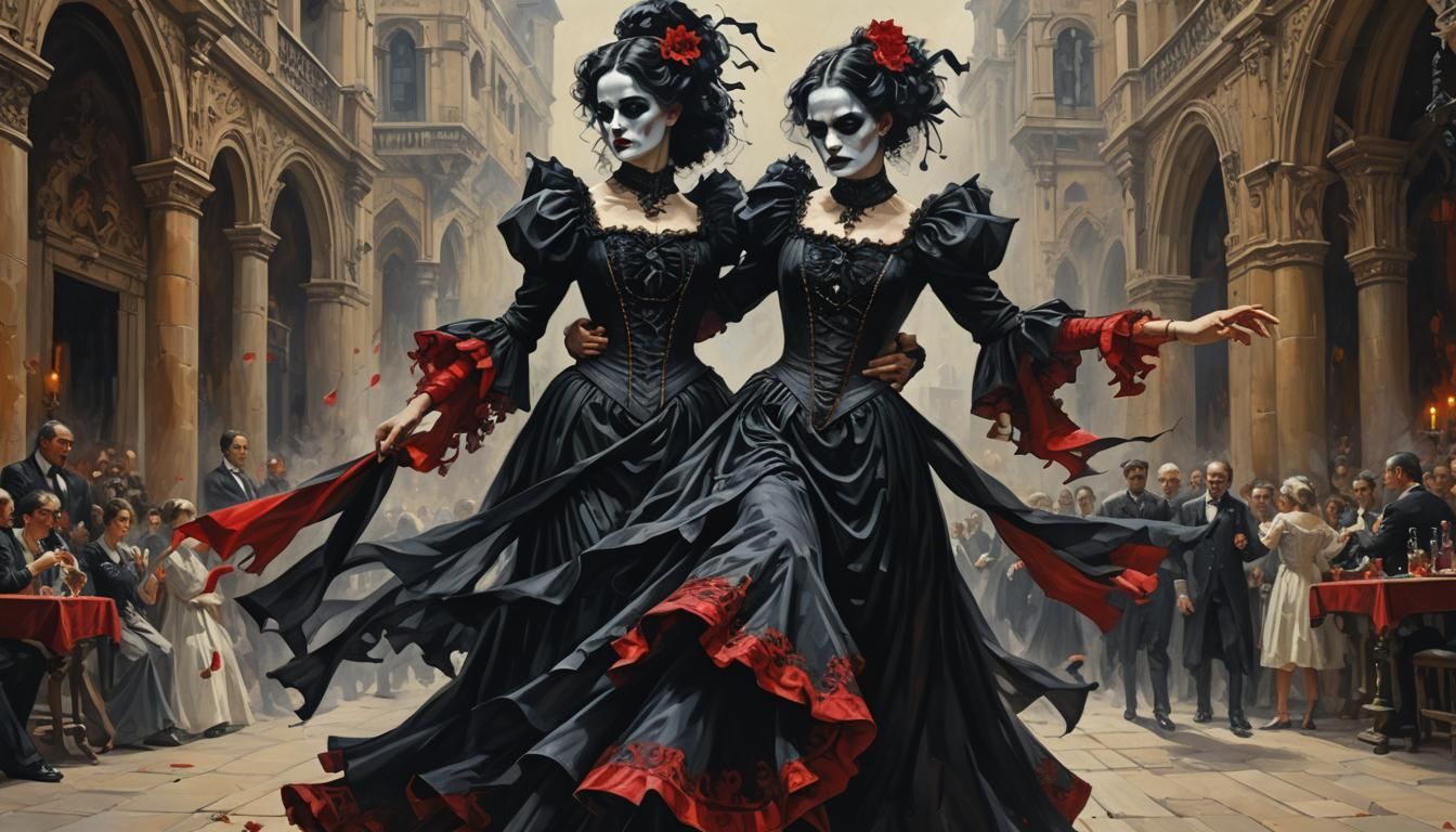 Sinister Gothic Spanish Dancer Artwork