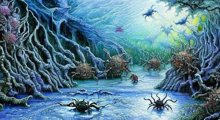 Frozen River of Spiders: A Gothic Fantasy