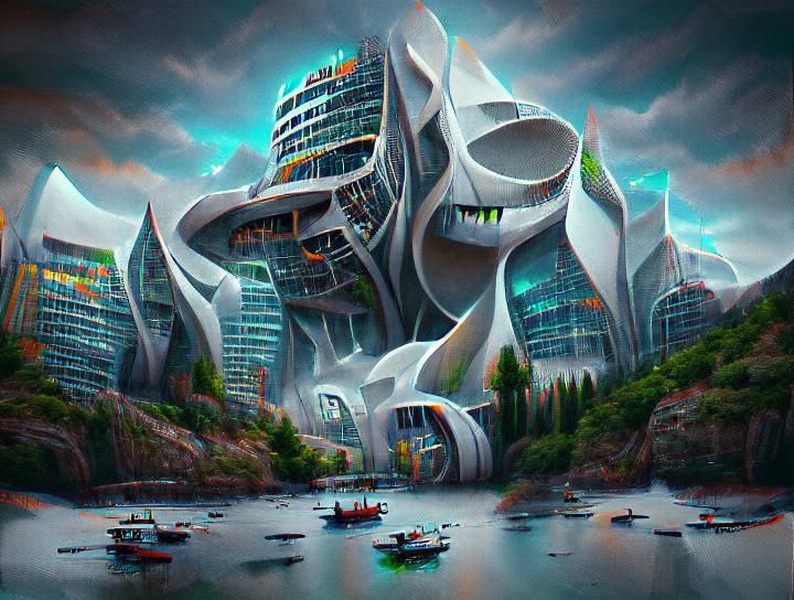 High-Tech Villain Lair: Digital Illustration