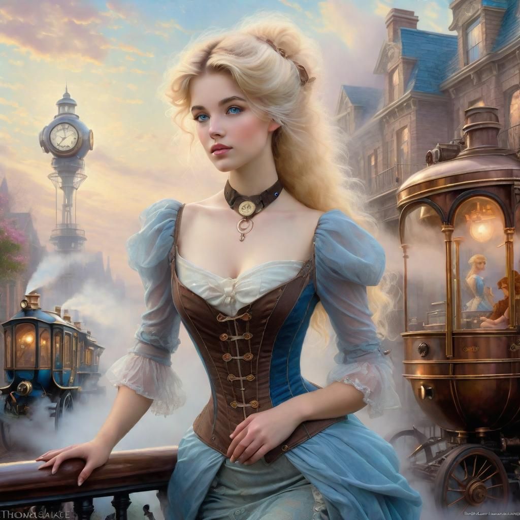 Steampunk Belle Epoque Women in Ethereal Fantasy Style