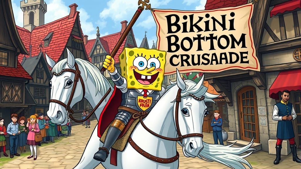 Spongebob Embarks on a Chivalrous Quest in Medieval Times
