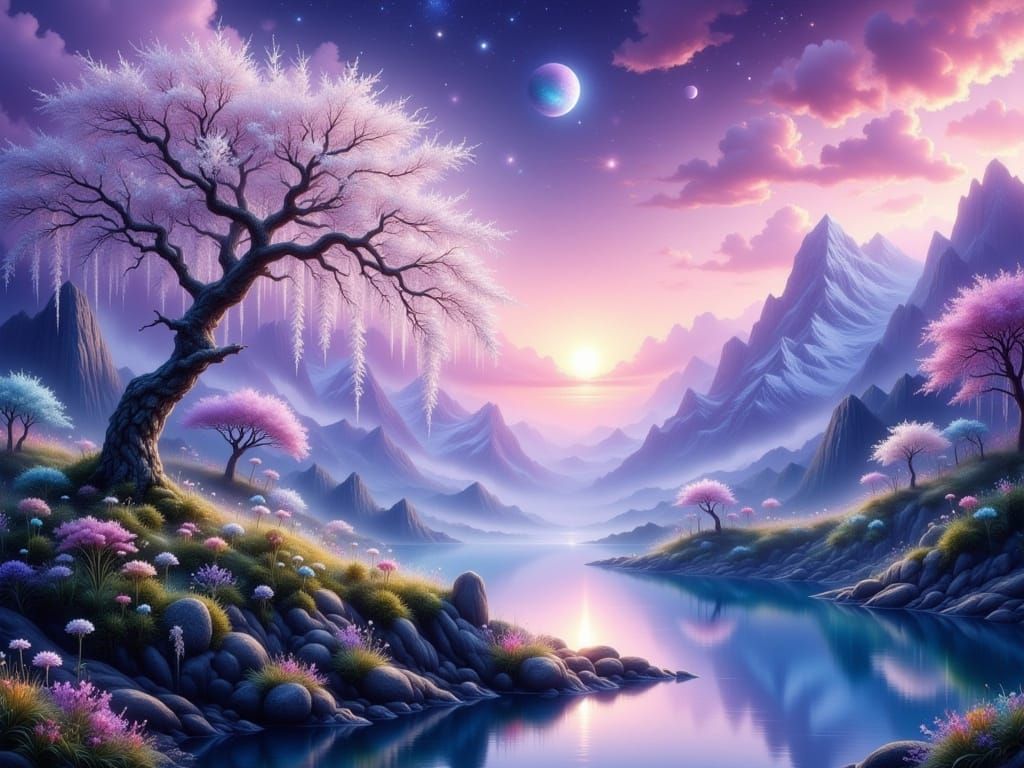 Enchanted Spring Elysium in Vibrant Watercolor