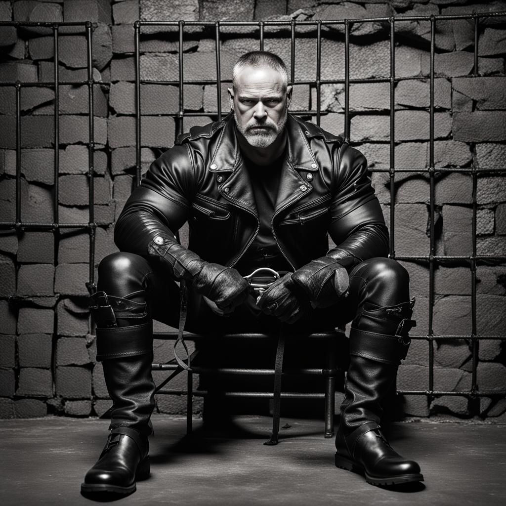 Leatherman in a Leather Dungeon
