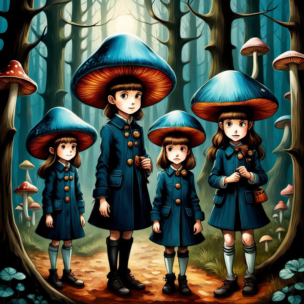 Whimsical Mushroom Habitats Thrive in Ancient Forest