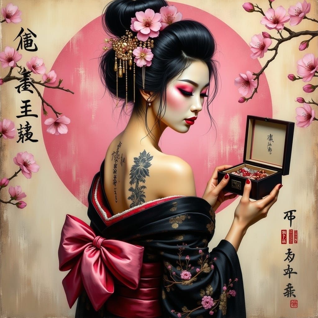 Sakura blossoms are delicate and beautiful, representing the...