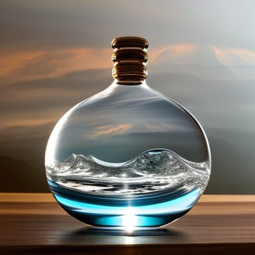 Hurricane in a Bottle: Surreal Crystal Masterpiece