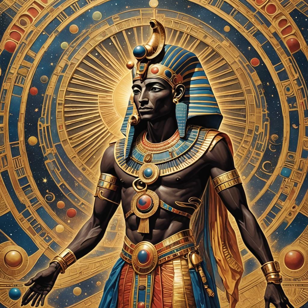 Cosmic Sun God Ra: A Celestial Vision