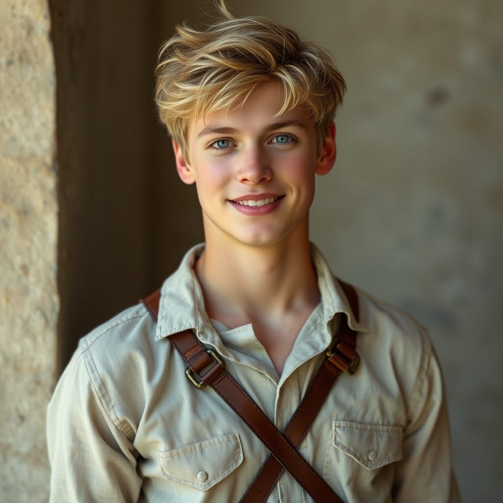 Elegant Young Man in Soft Focus Portrait