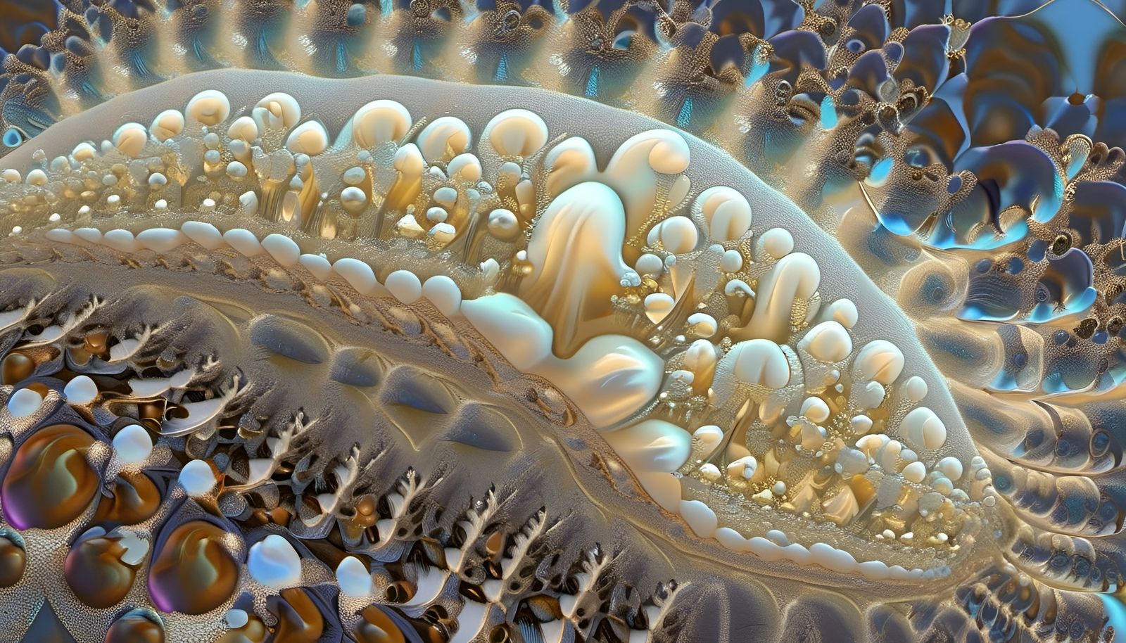 Psychedelic Fractal Art with Opalite Textures