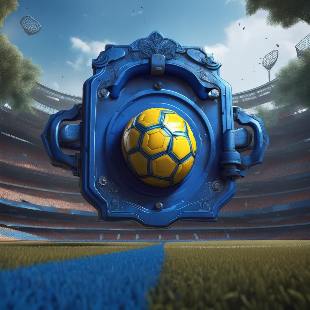 Blue Lock Soccer Flyer in Detailed Matte Painting