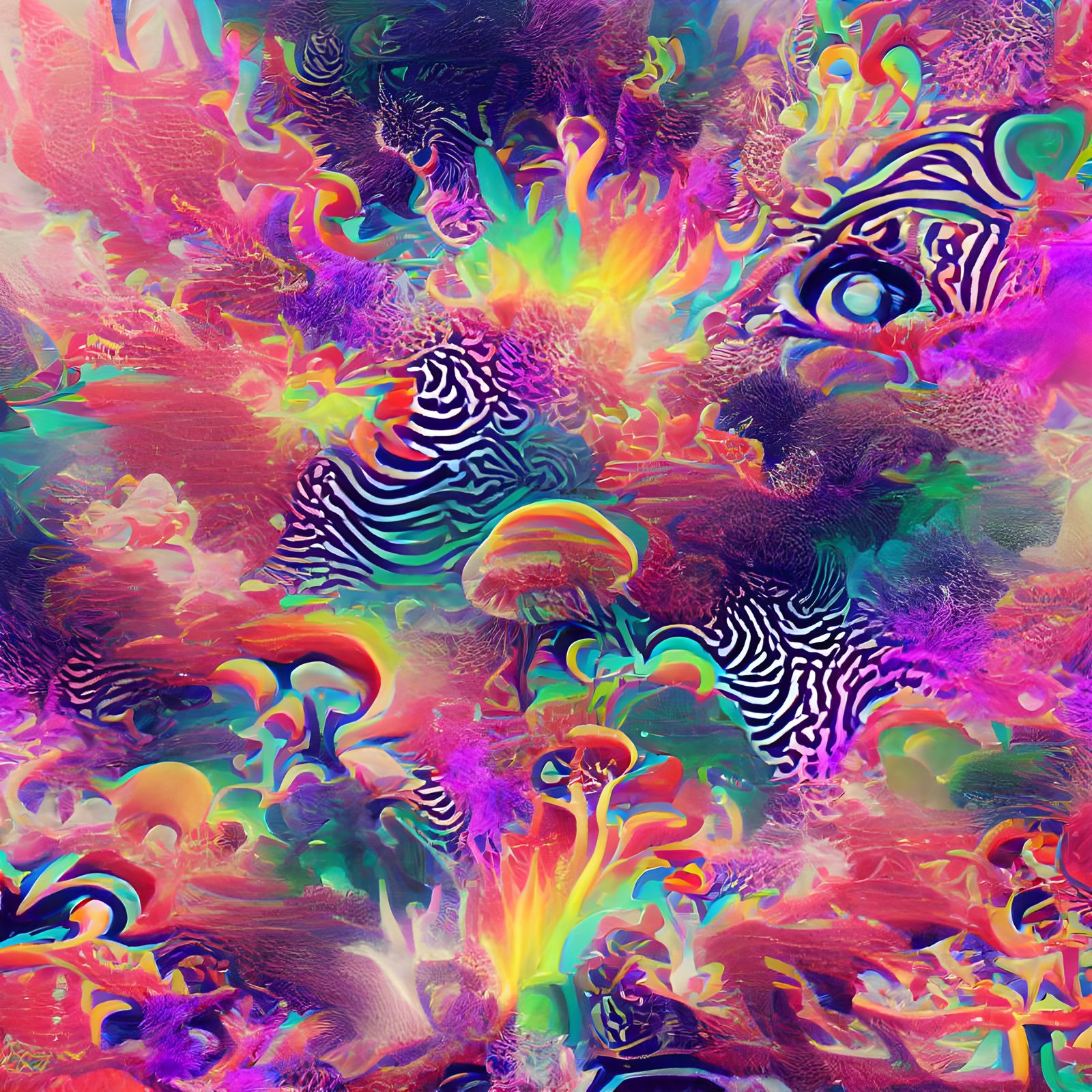 Psychedelic Abstract Dreamscape: An AI Interpretation