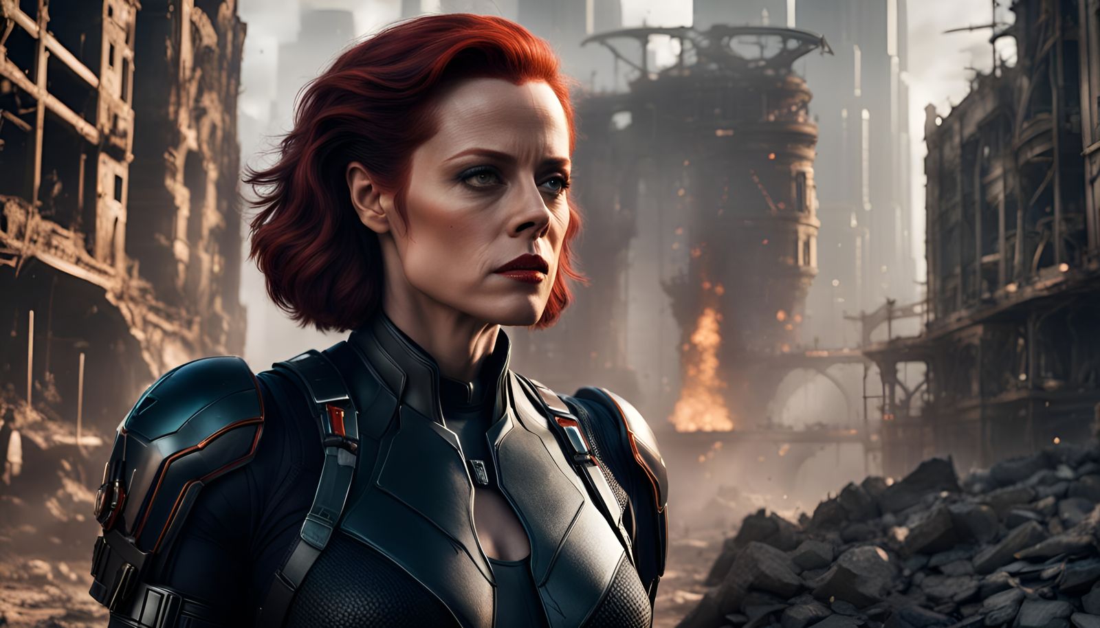 Sigourney Weaver Reimagined as Black Widow