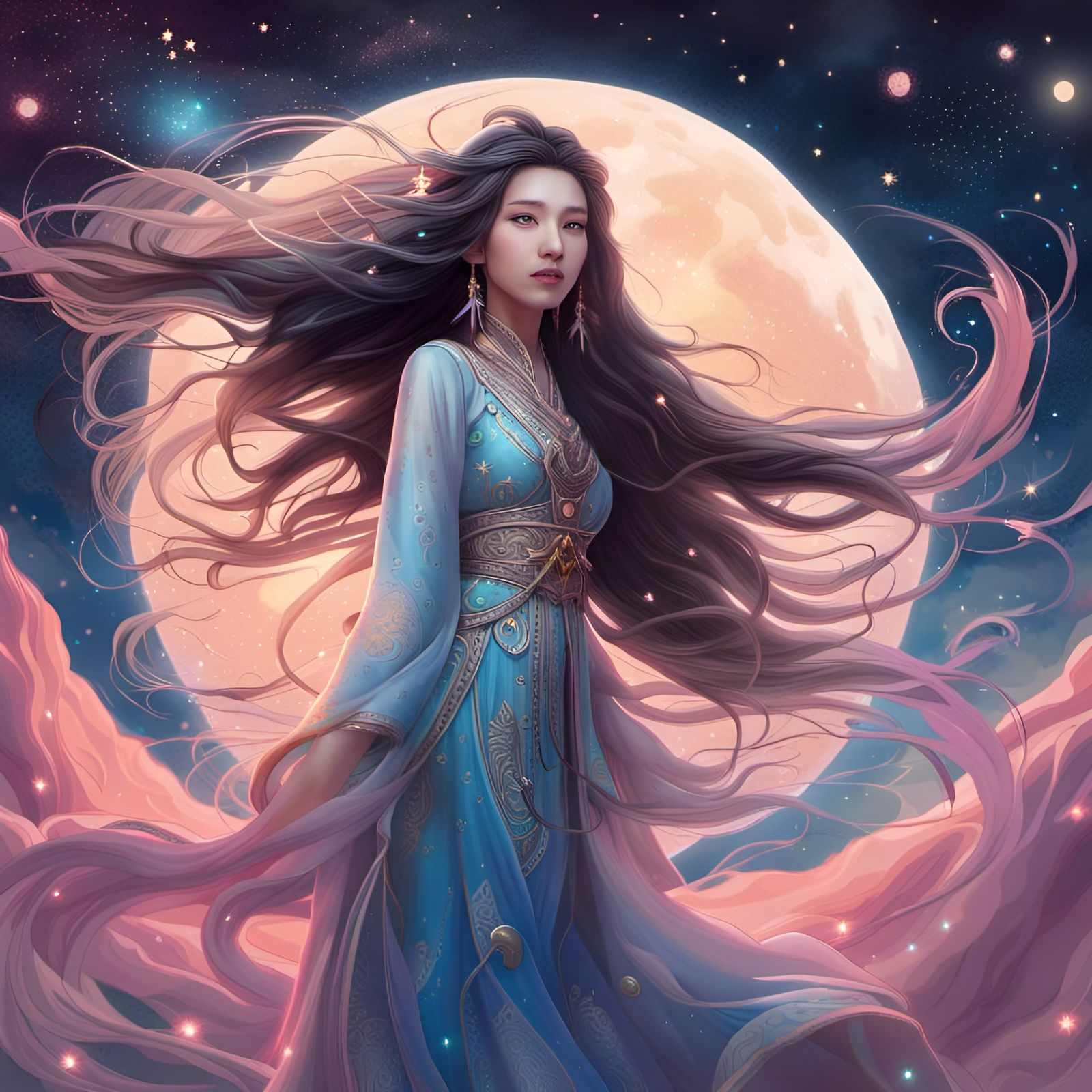 Celestial Princess in Pastel Colors