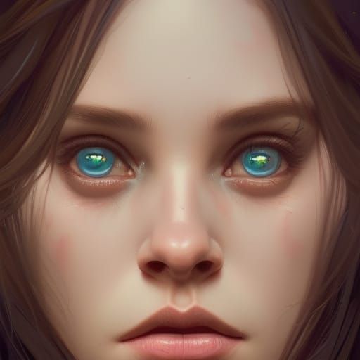 Detailed Portrait of Woman with Dynamic Lighting
