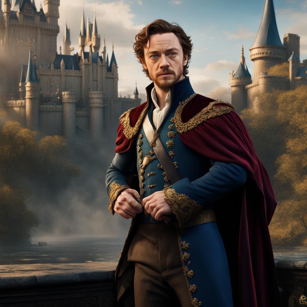 James McAvoy as Disney Prince: Detailed Digital Art
