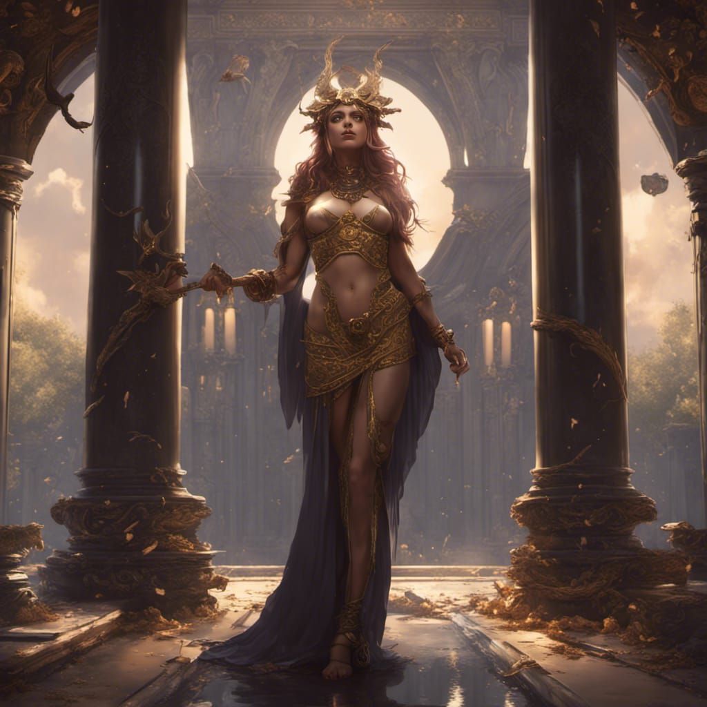 Circe Goddess in Dark Fantasy Style