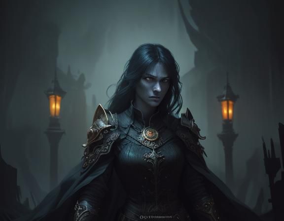 Ghostly Encounter: Witch and Spirit in Dark Fantasy