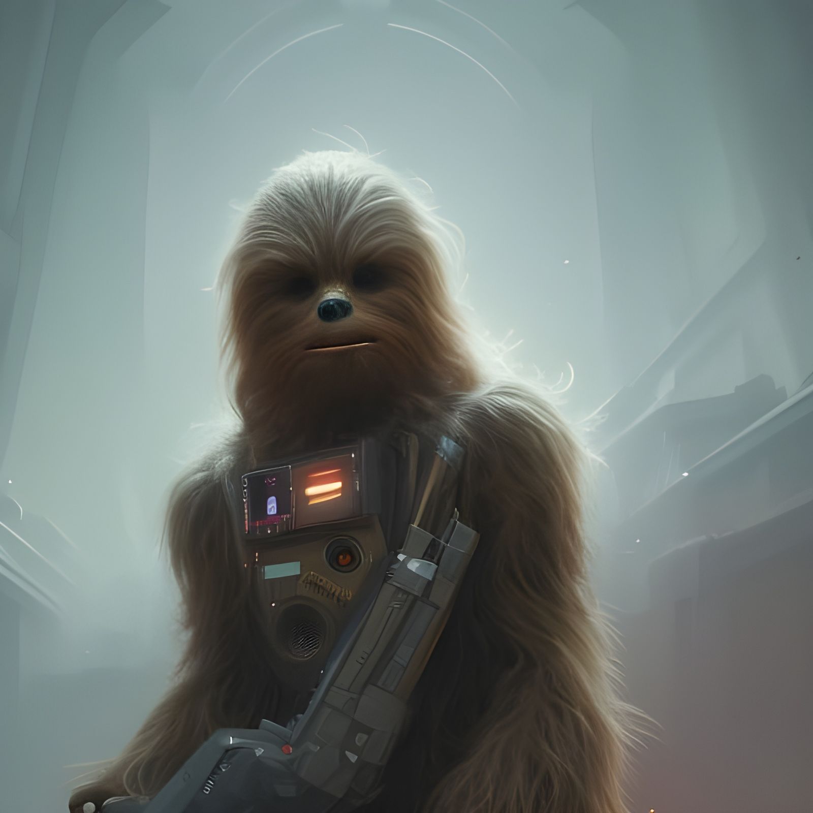 Laser Wookie Dark Fantasy Concept Art