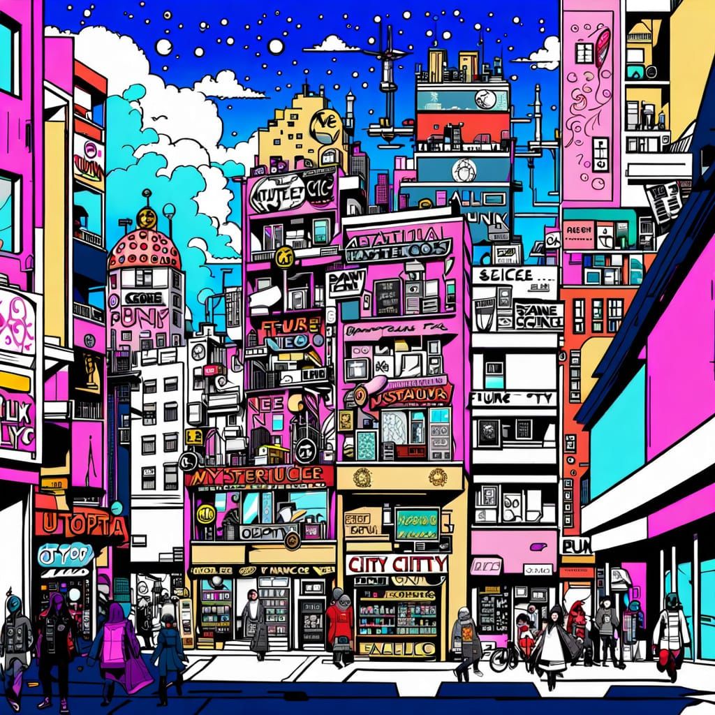 Neo Tokyo Utopia with Sakura Blooms in a Futuristic Cityscap...