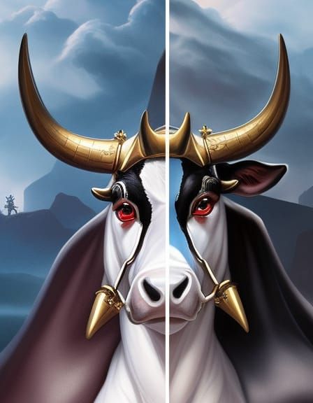 Extreme Split Portrait, Cow or Cow!?