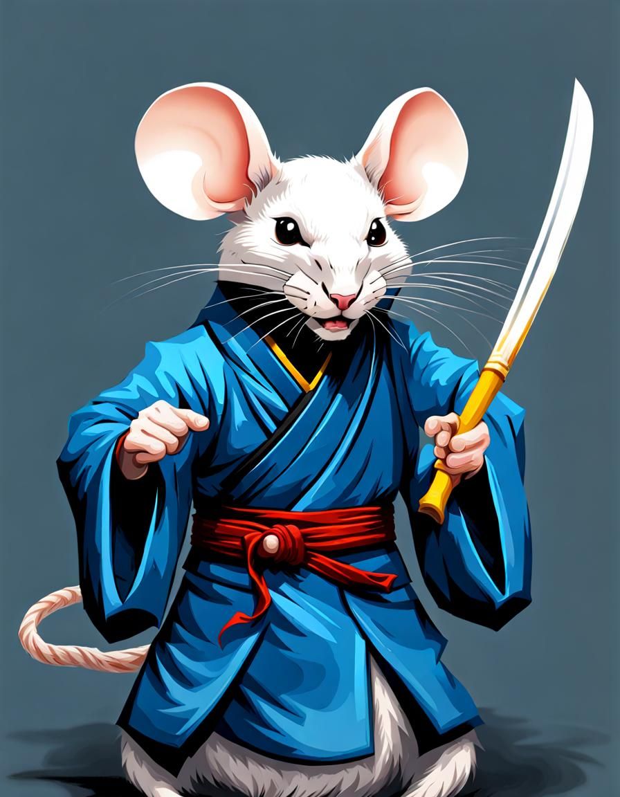 Mouse Kung-Fu Master Portrait