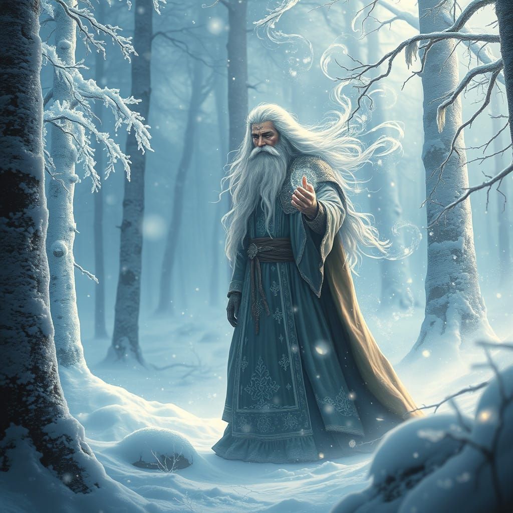 Ethereal Wizard in Winter Wonderland