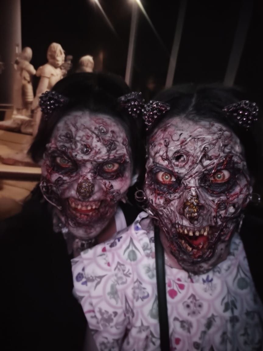 Grotesque Cursed Face with Dark Aura