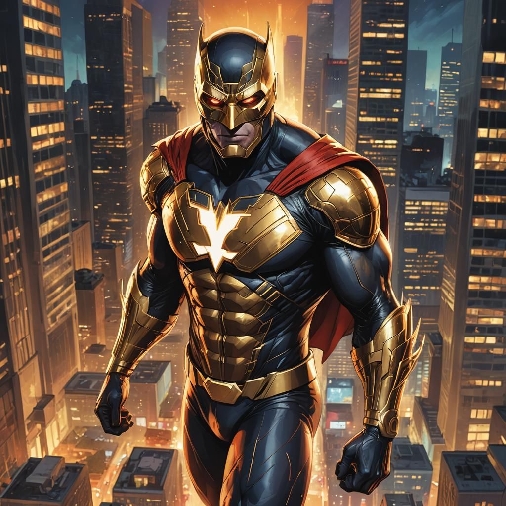 Superhero Concept Art in Comic Book Style