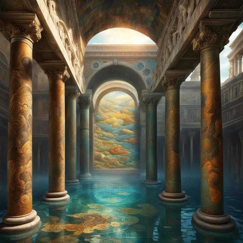 Submerged Atlantis: Roman City in Hyperrealistic Detail