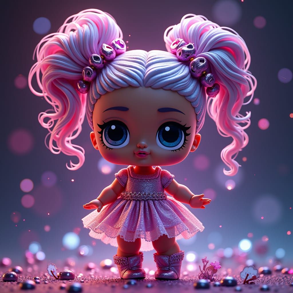 LOL Surprise Doll Cover Art in 3D Render