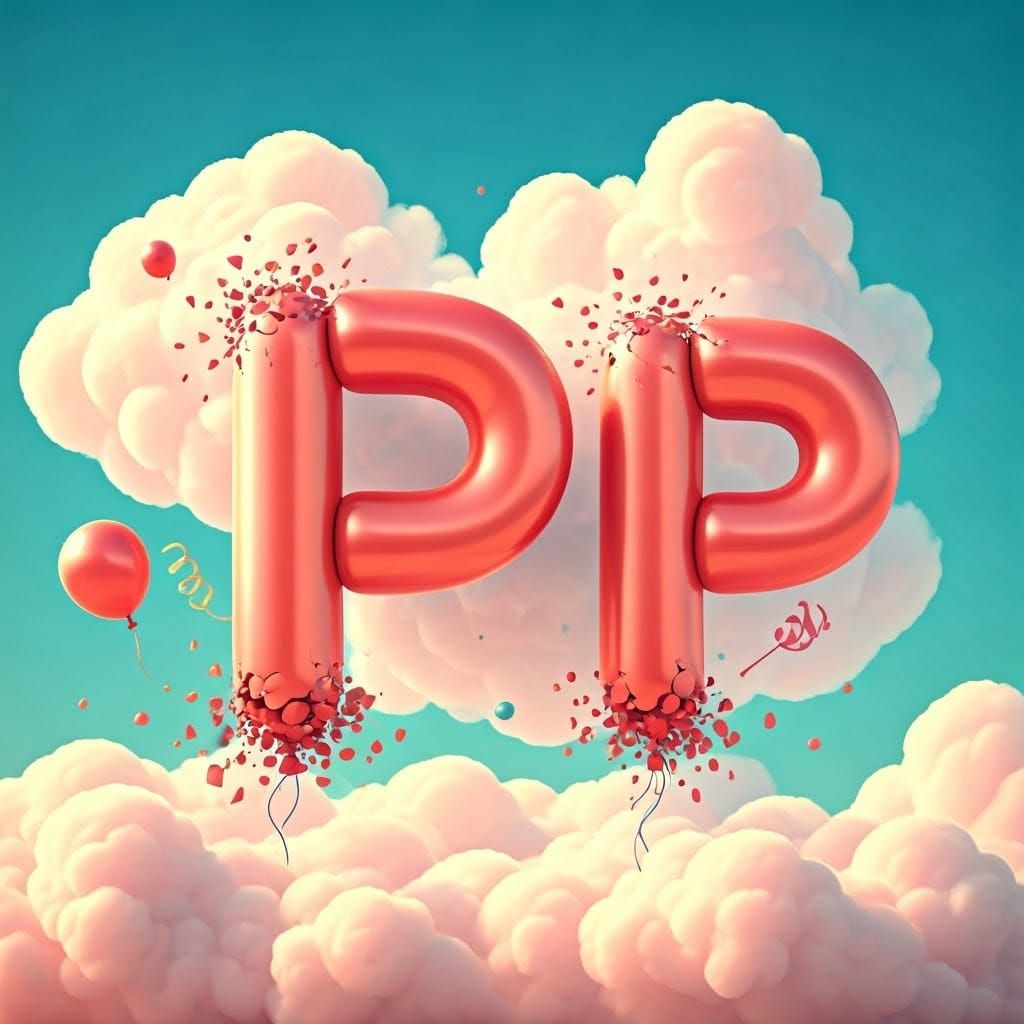 Retro Cartoon Balloons Form "POP" in Pop Art Style