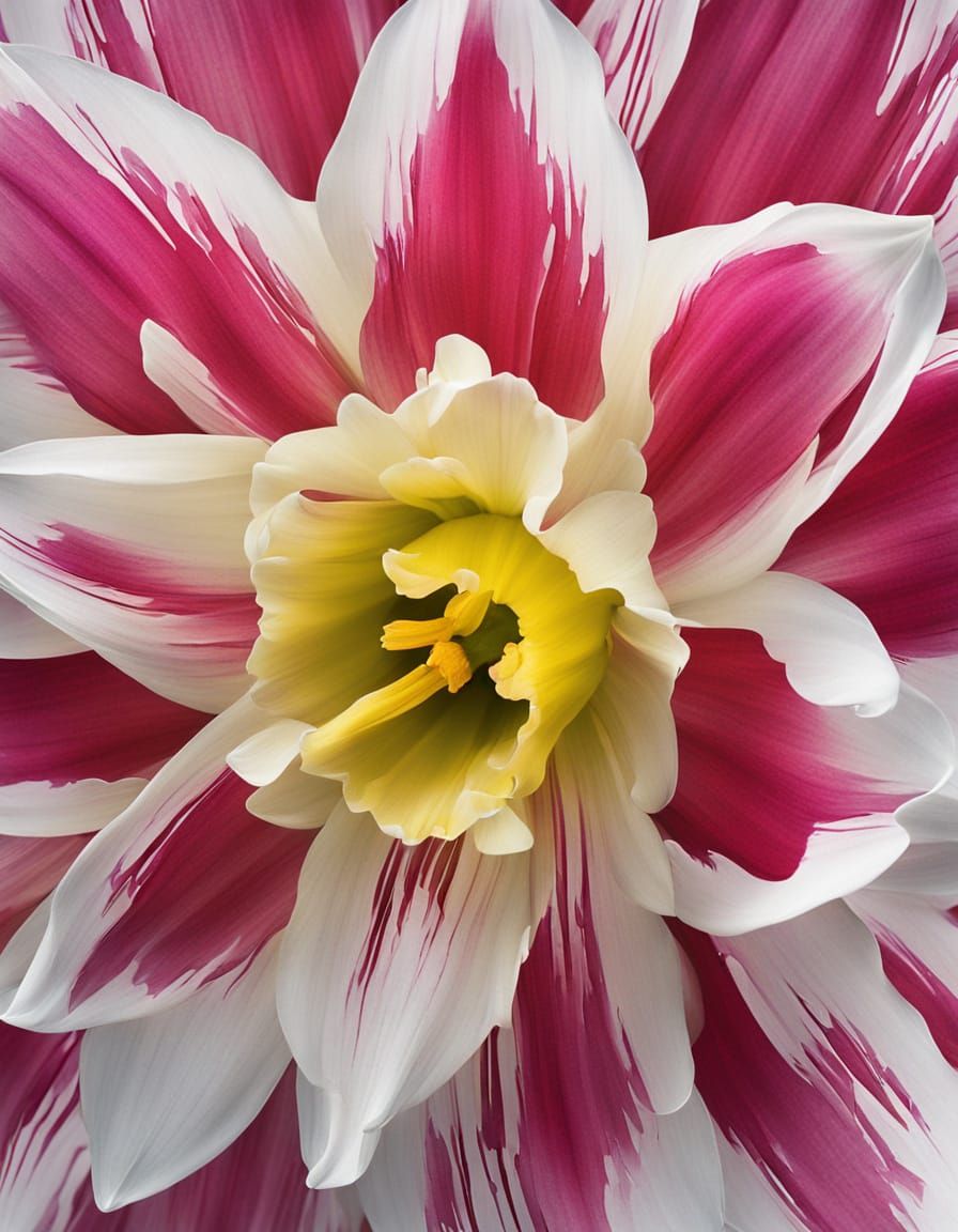 Vibrant Abstract Daffodil Close-Up