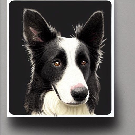 Detailed Matte Painting of a Border Collie