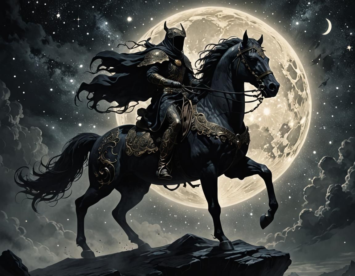 Celestial Rider on a Nightmare Steed