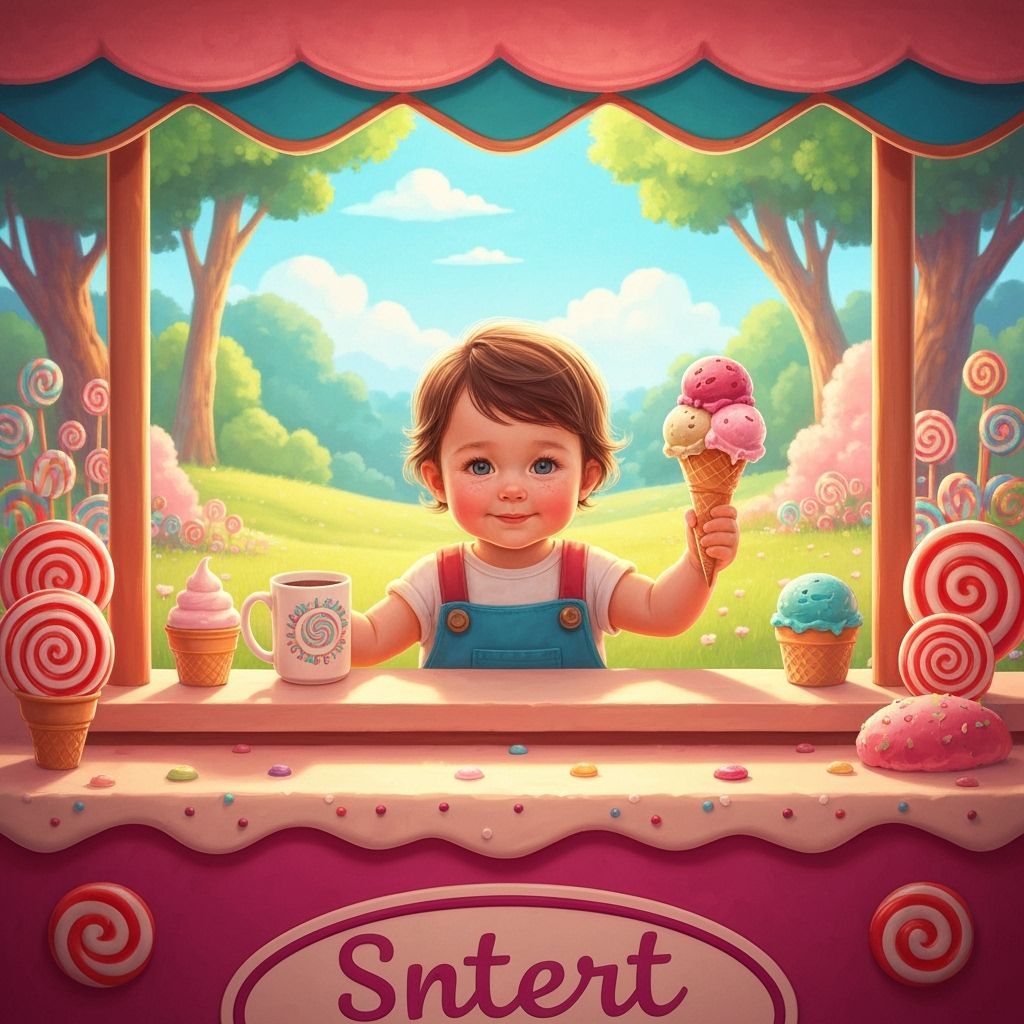 Whimsical Toddler Invites Children to Ice Cream Stand