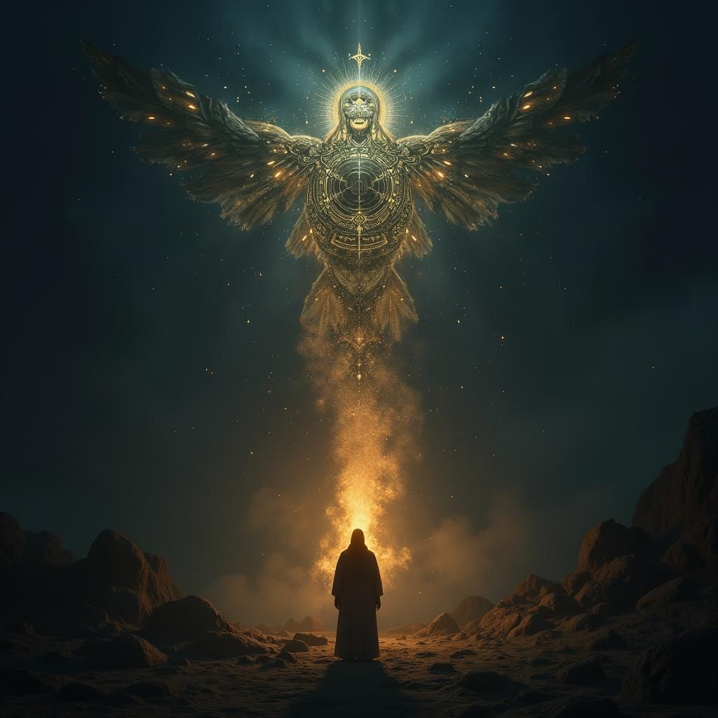 Mysterious Letter Sealed in Dark Fantasy Night