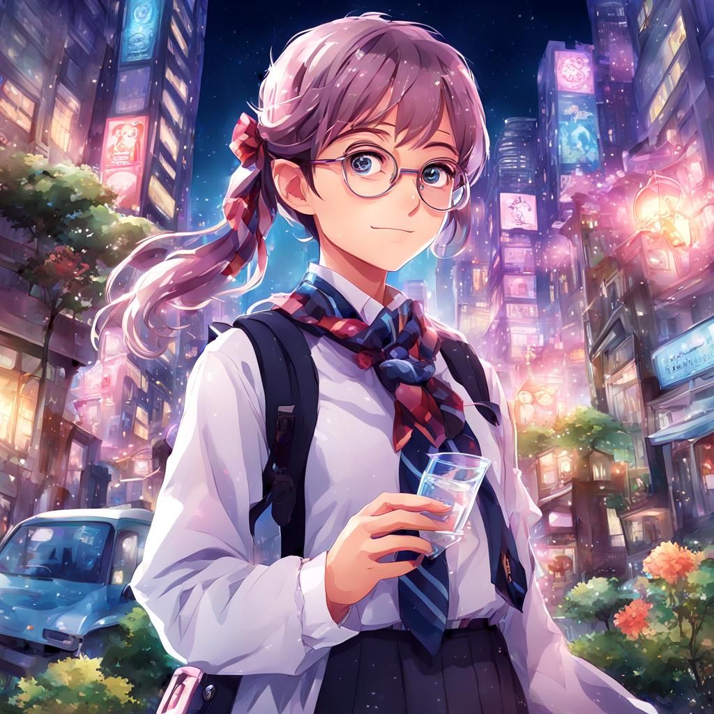 Happy Magic Student in Glass City: Anime Key Visual