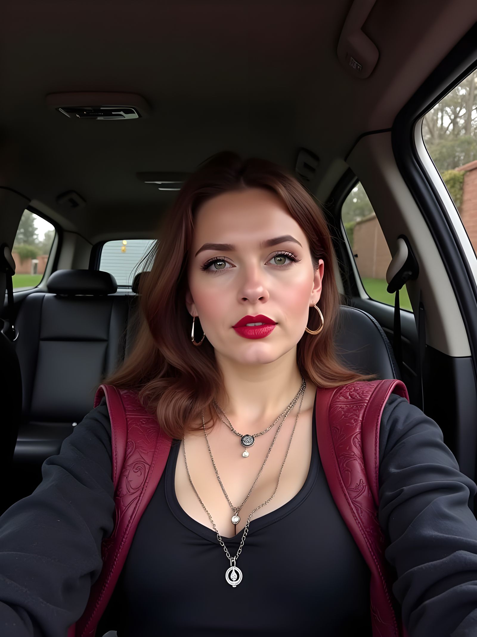 Sorceress Goddess in Vibrant Armor and Makeup, Video Game Ar...