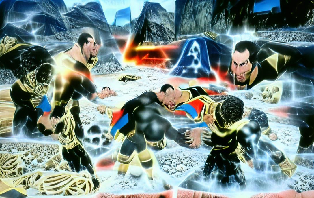 Superman and Black Adam Face Off
