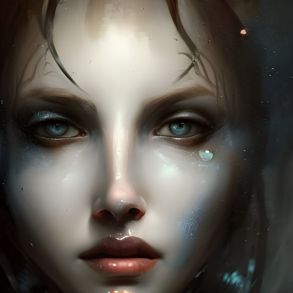 Banshee Portrait in Art Nouveau Style