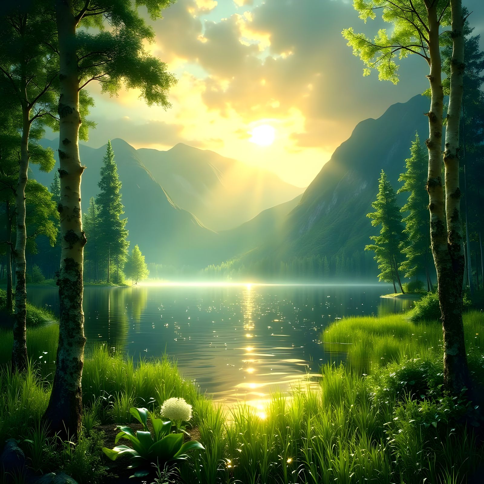 Emerald Isles of Ireland in Vibrant Golden Hour