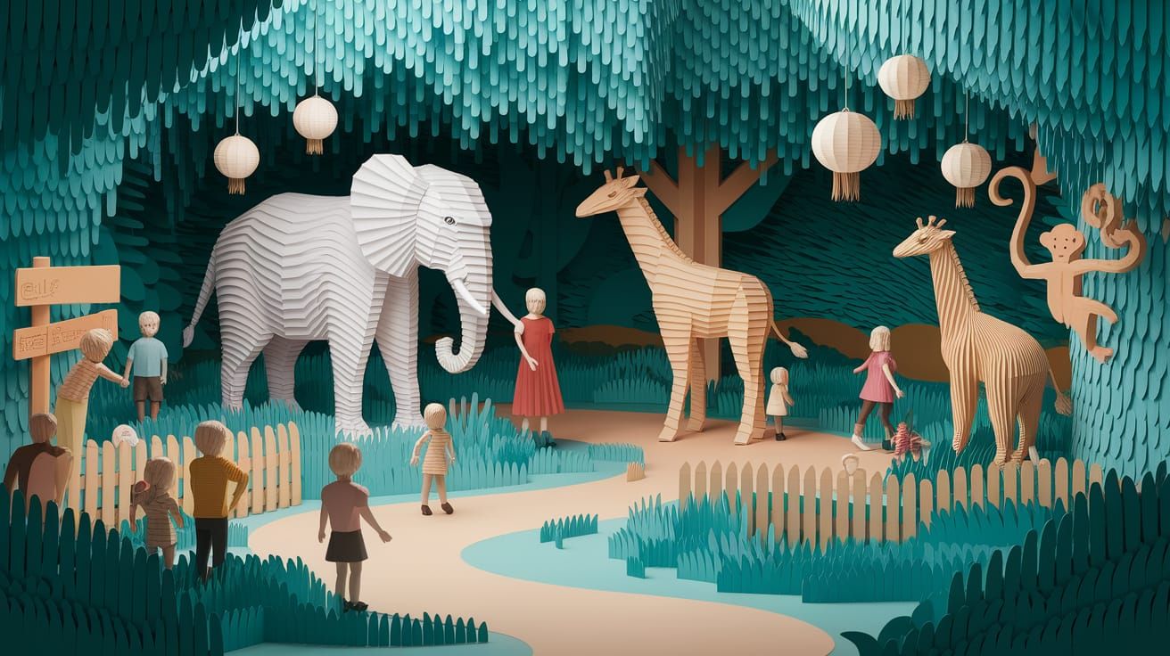 Enchanting Paper Zoo Wonderland With 3D Paper Animals