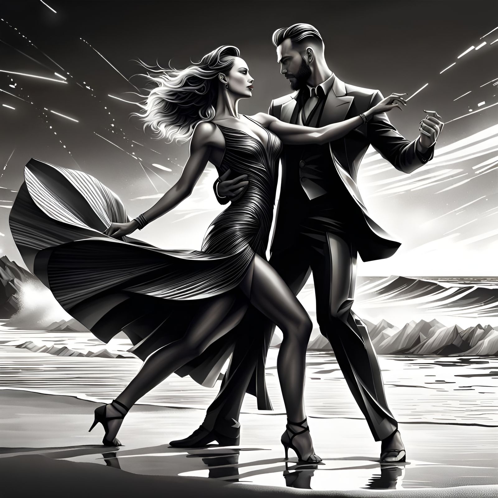 Handsome dance couple