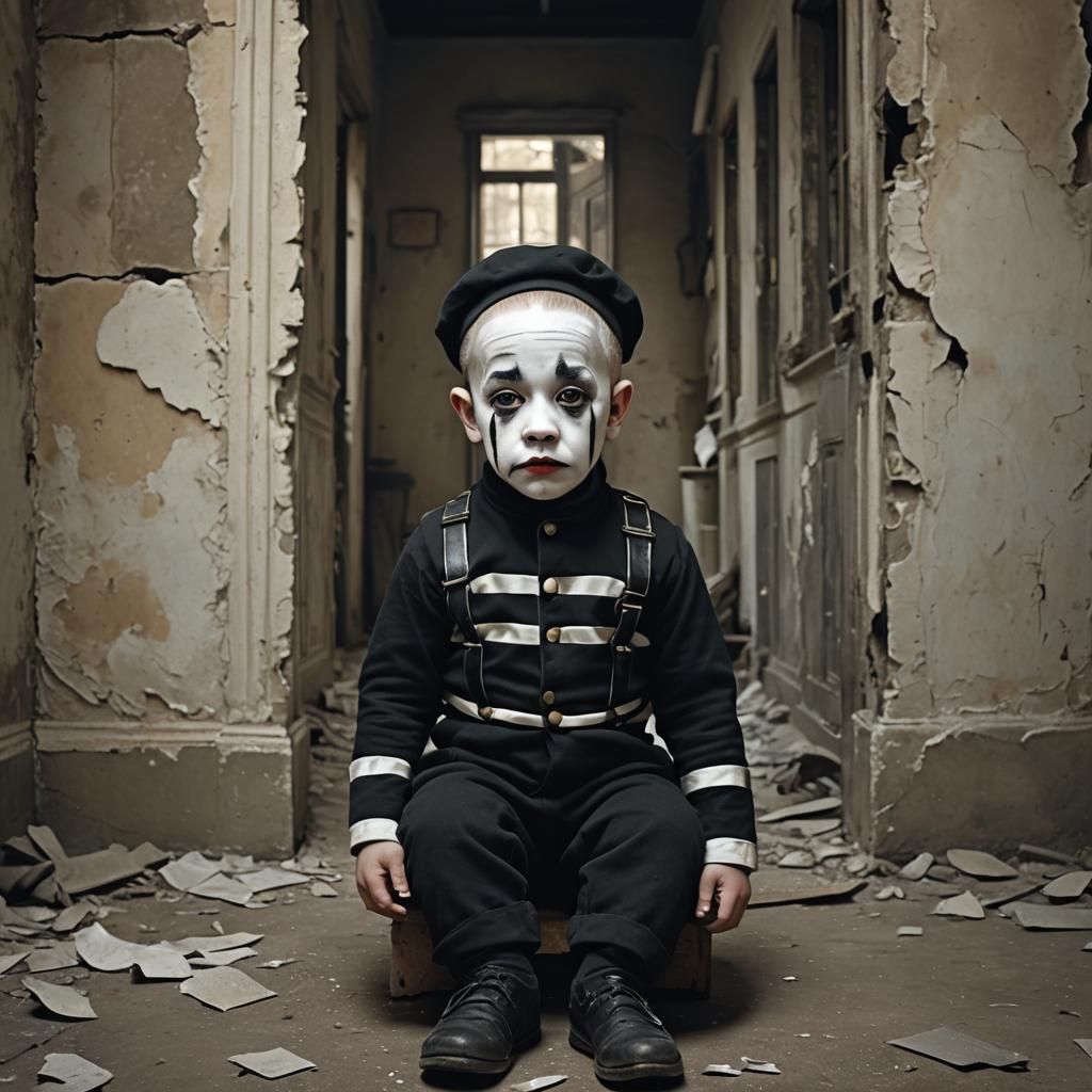 Mime Toddler in Asylum: Digital Matte Painting