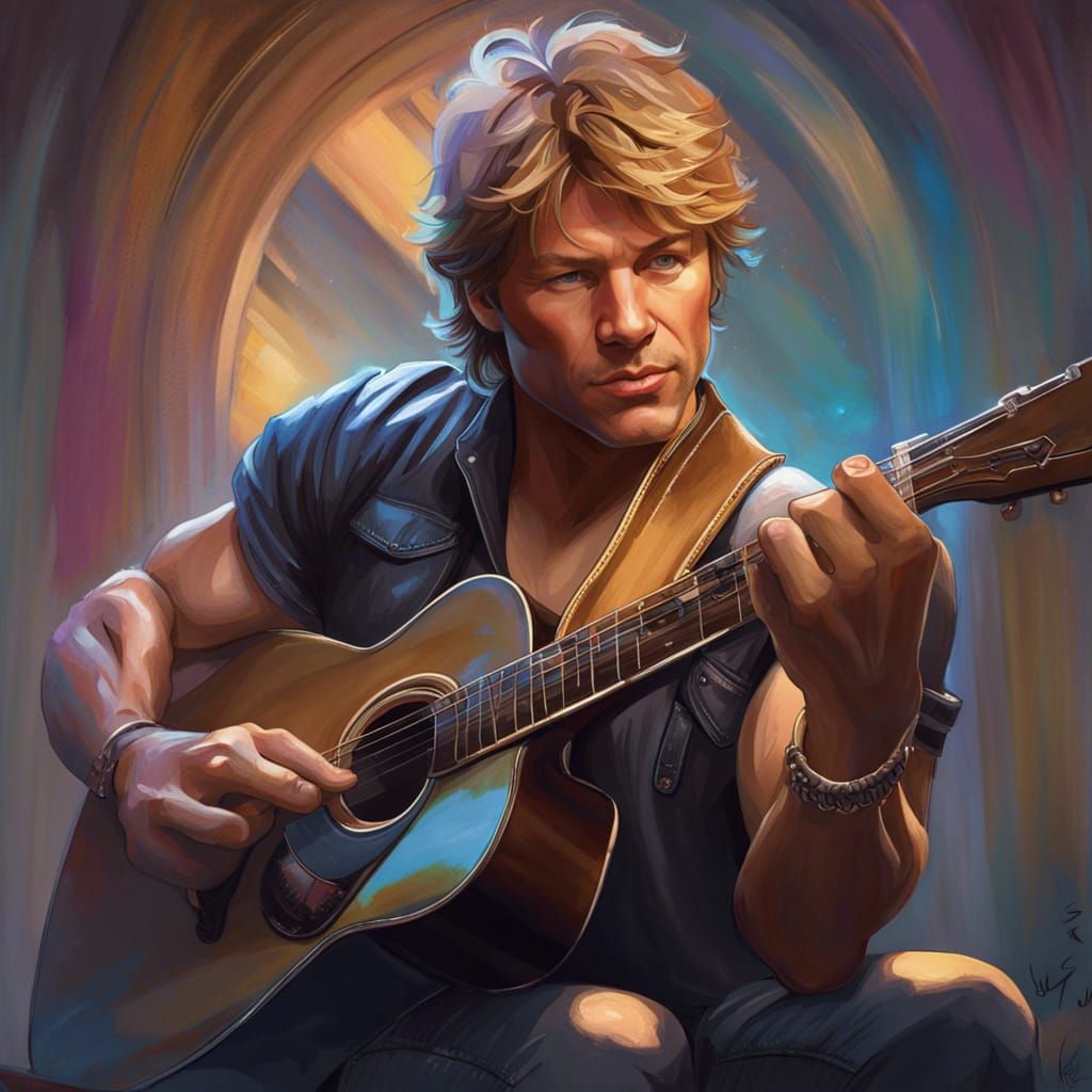 Jon Bon Jovi Portrait by Greg Rutkowski