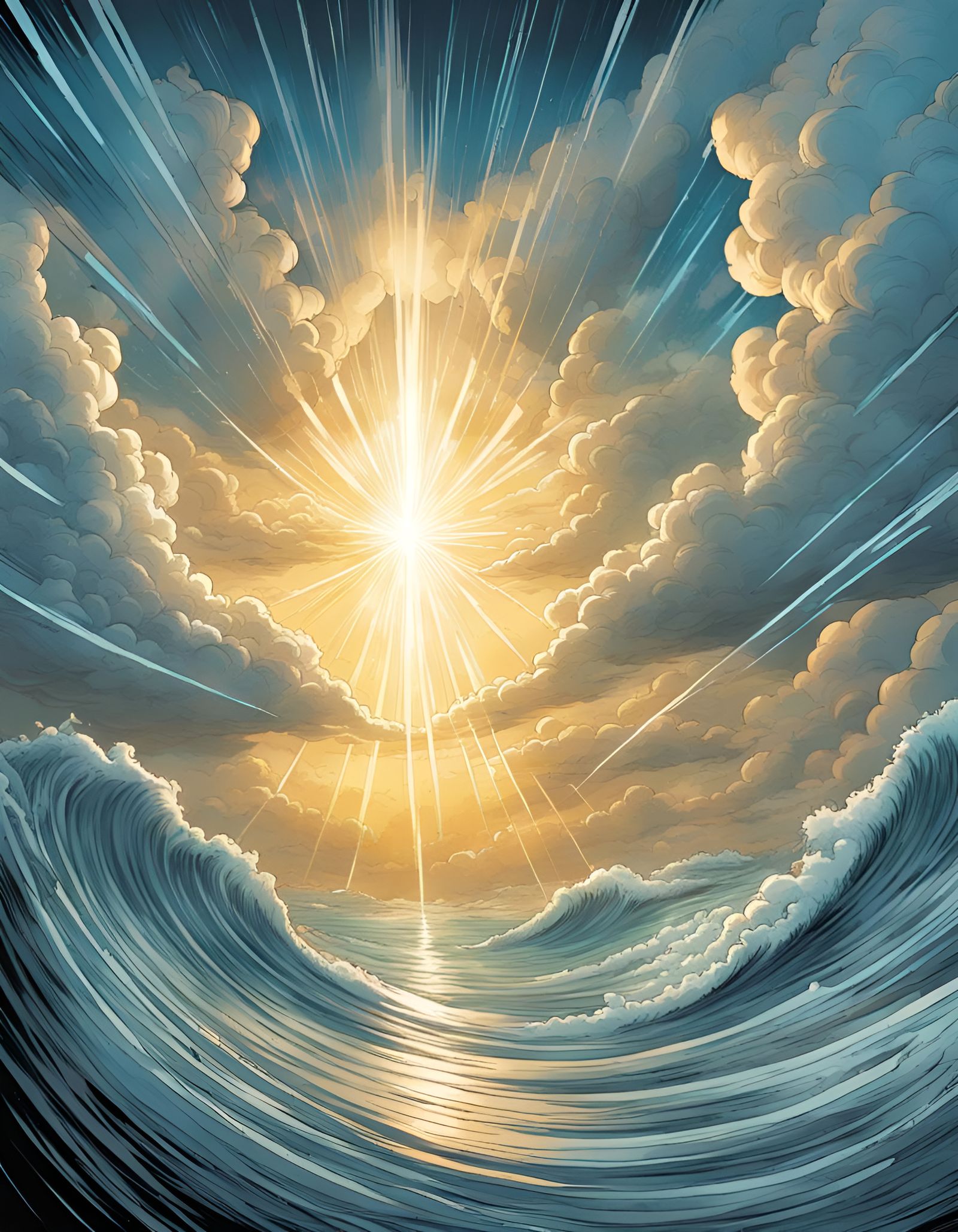 Storm Spirit in Comic Book Art Style