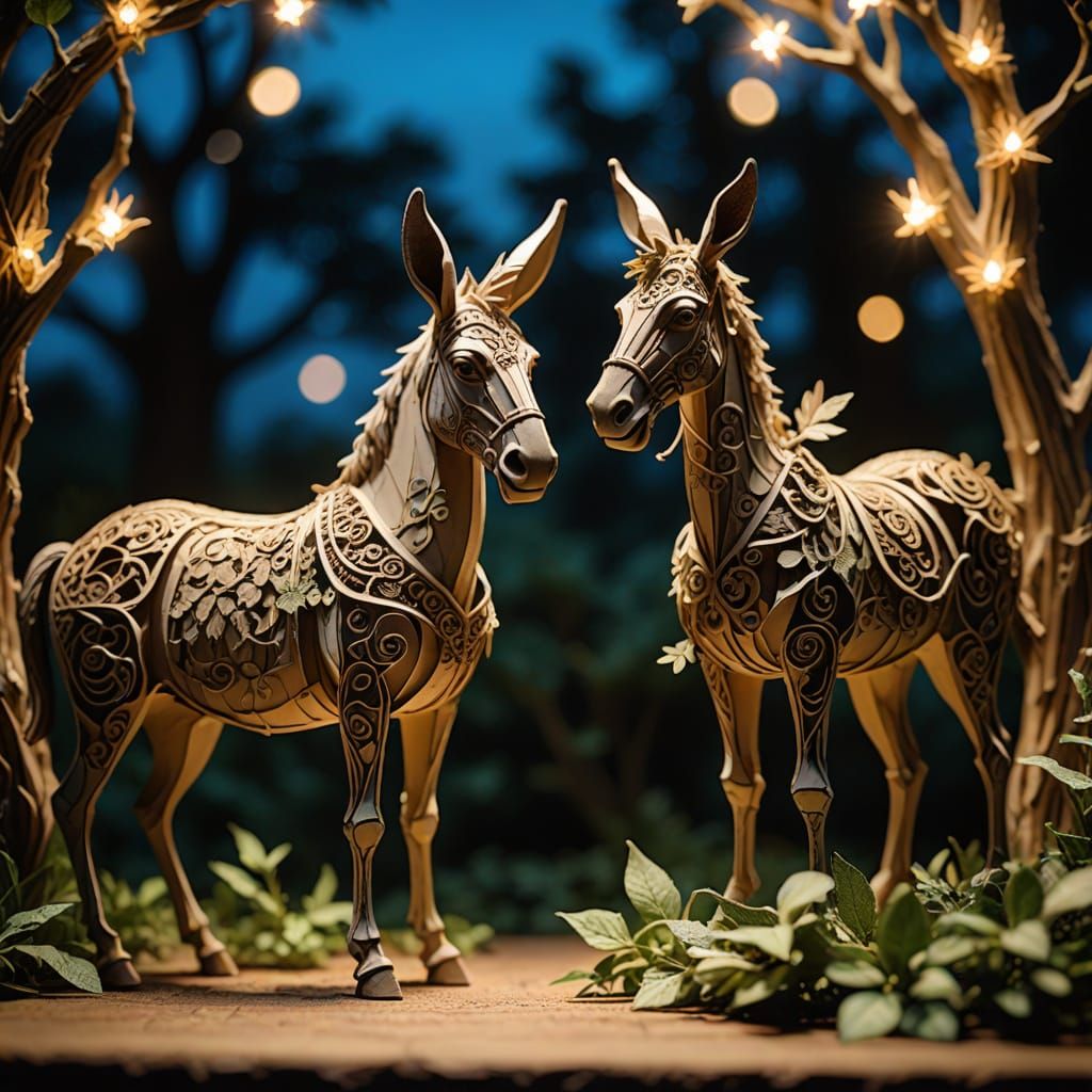 Enchanted Papercut Scene from 'A Midsummer Night's Dream' in...